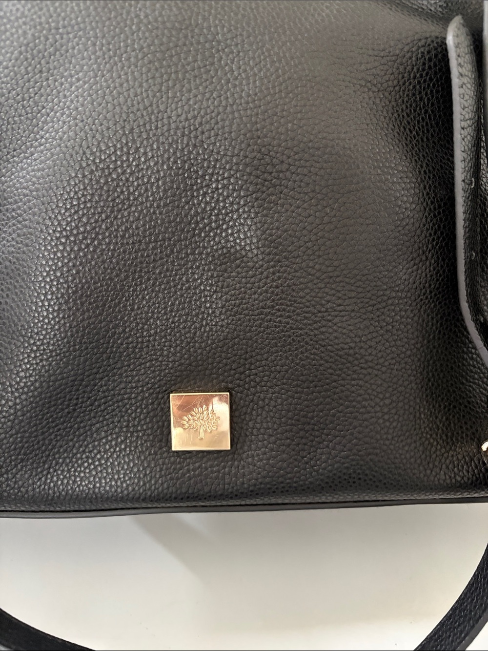 Mulberry Black Leather Shoulder Bag with Gold Hardware - Picture 2 of 9